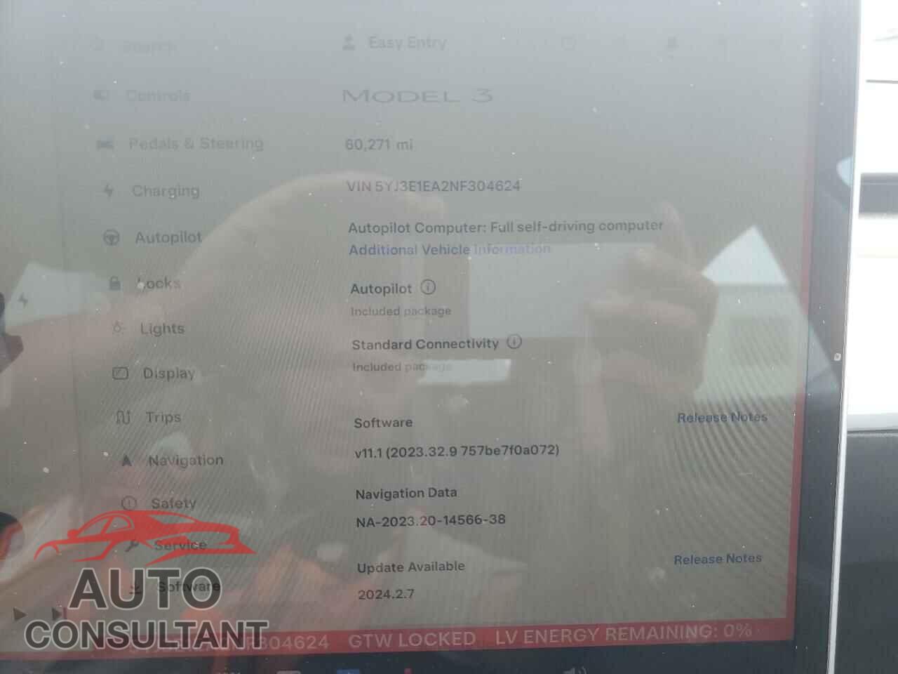 TESLA MODEL 3 2022 - 5YJ3E1EA2NF304624