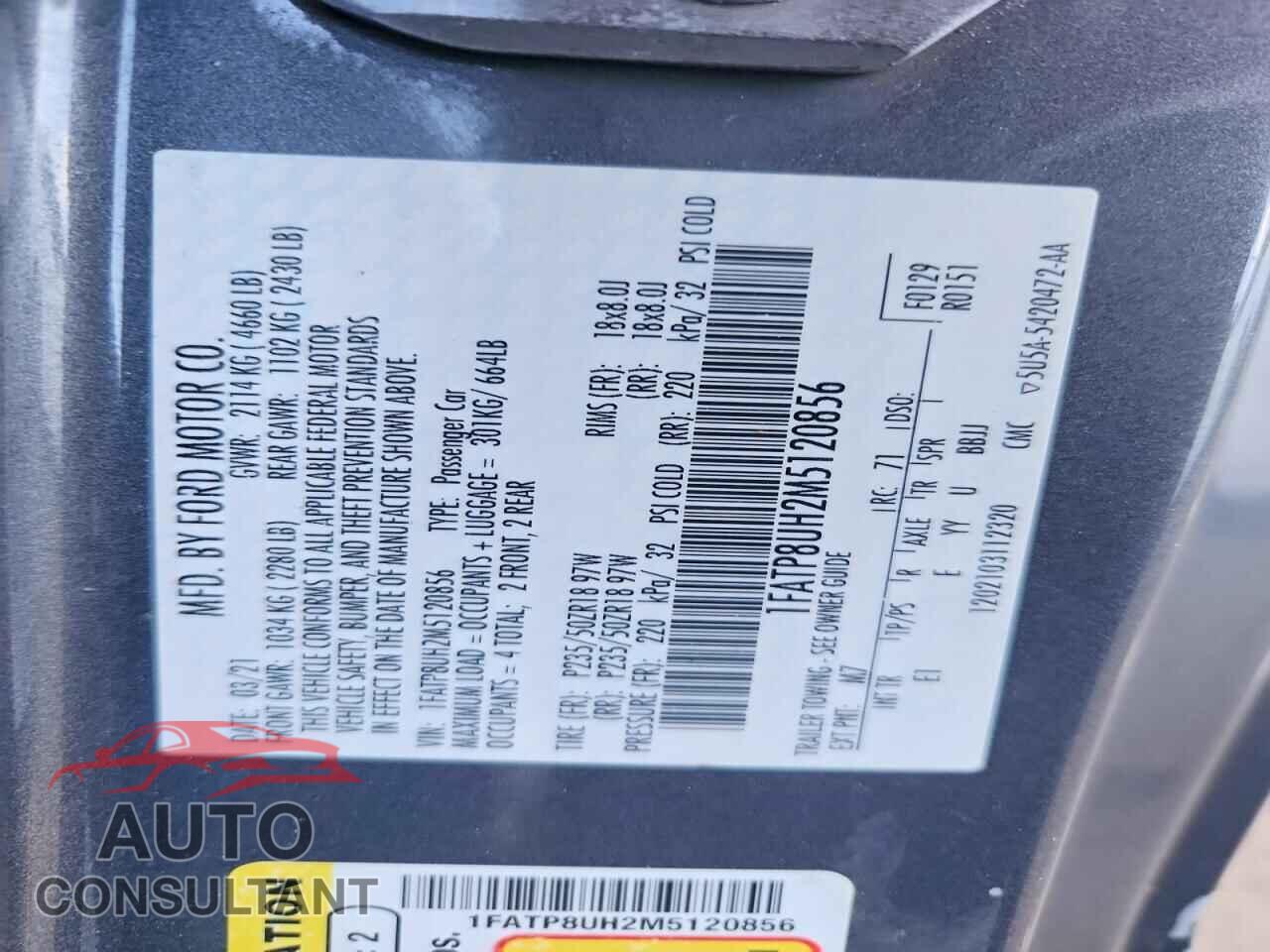 FORD MUSTANG 2021 - 1FATP8UH2M5120856