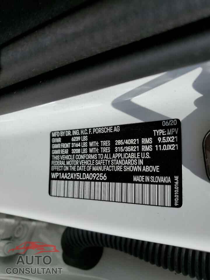 PORSCHE CAYENNE 2020 - WP1AA2AY5LDA09256