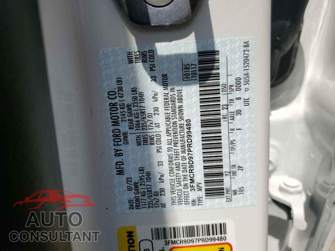 FORD BRONCO 2023 - 3FMCR9D97PRD99480