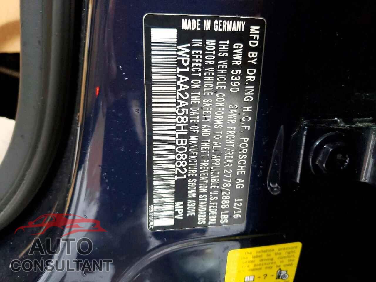 PORSCHE MACAN 2017 - WP1AA2A58HLB08821