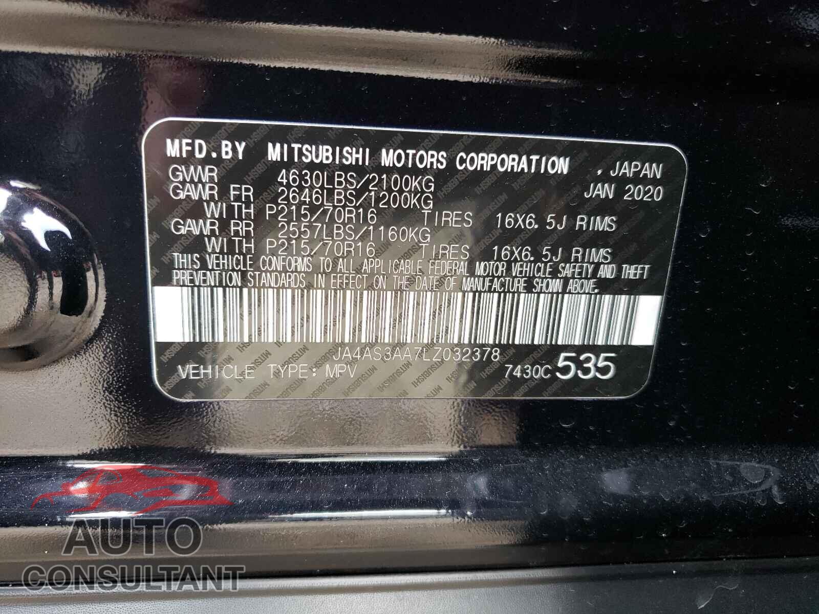 MITSUBISHI ECLIPSE 2020 - JA4AS3AA7LZ032378
