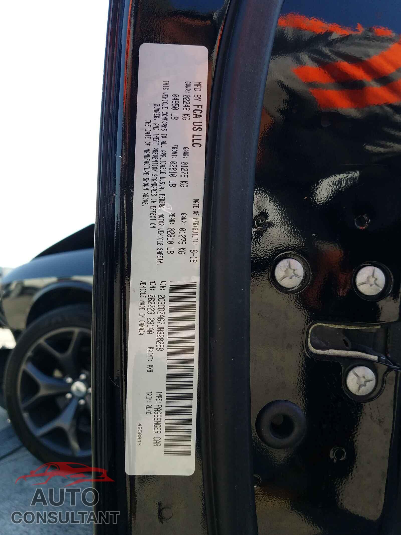 DODGE CHALLENGER 2018 - 2C3CDZAG7JH328258