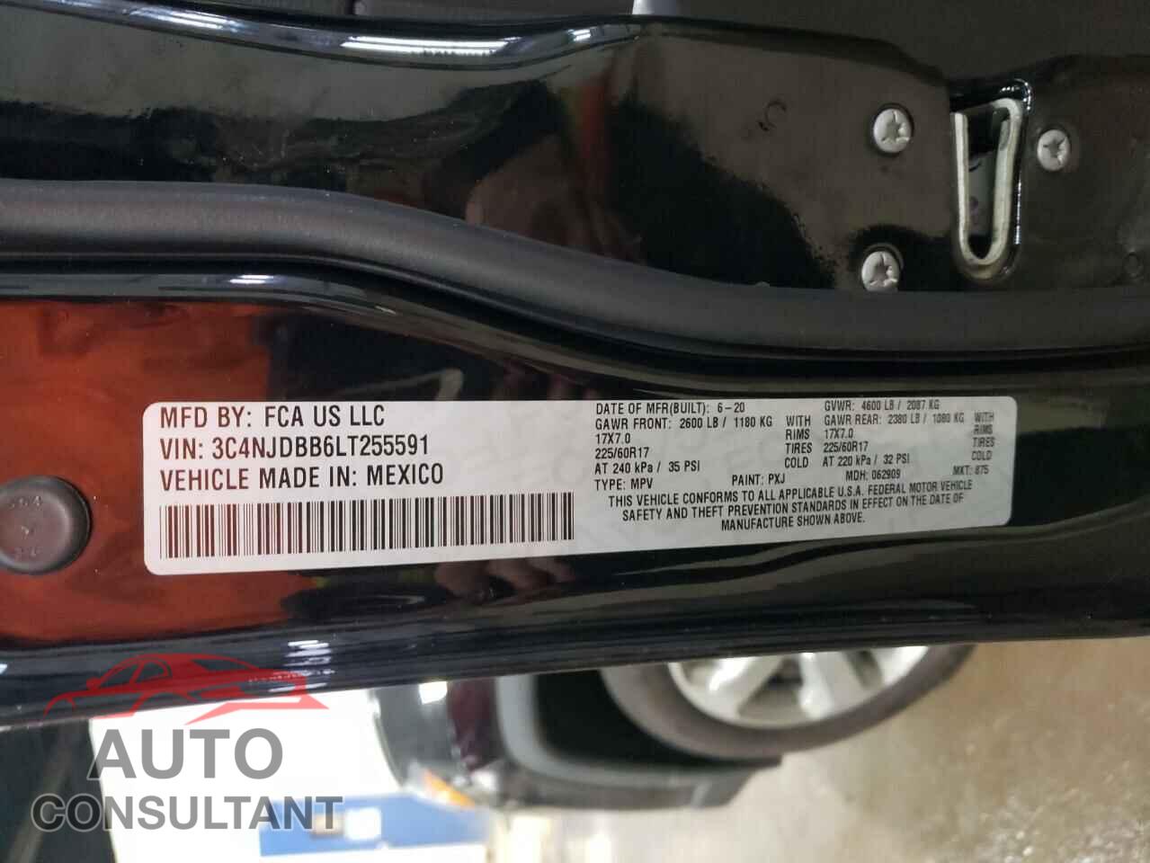 JEEP COMPASS 2020 - 3C4NJDBB6LT255591