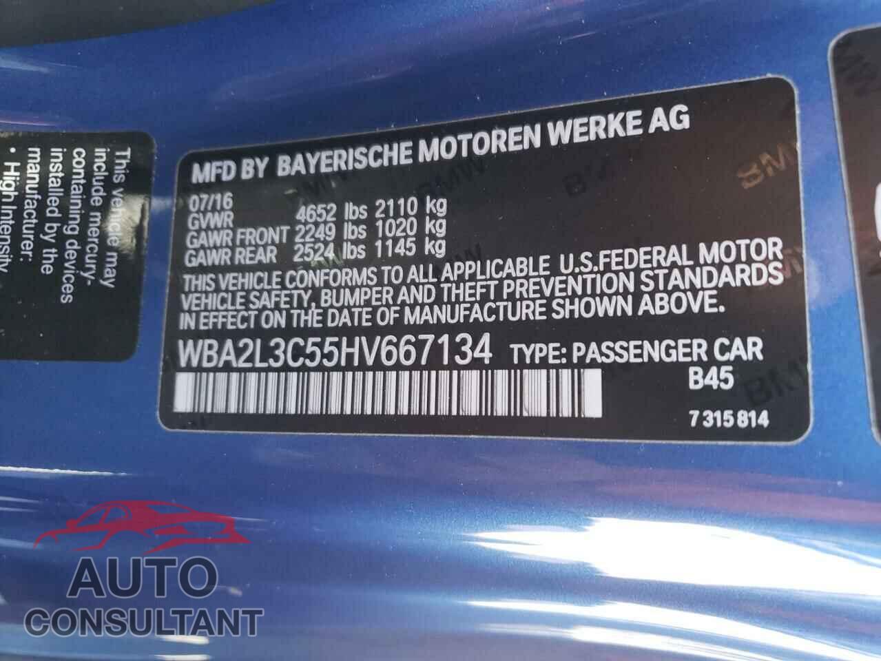 BMW M2 2017 - WBA2L3C55HV667134