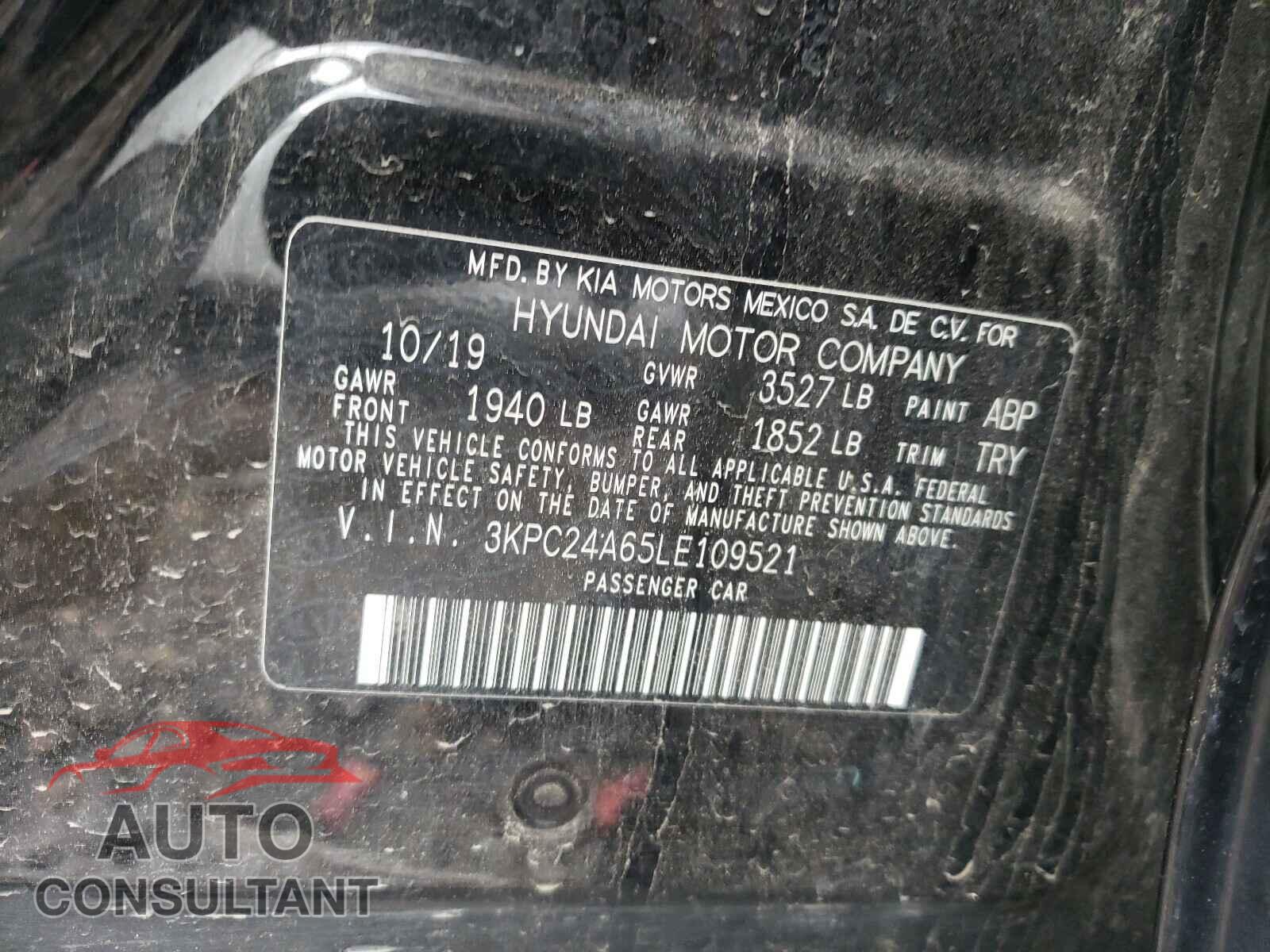 HYUNDAI ACCENT 2020 - 3KPC24A65LE109521