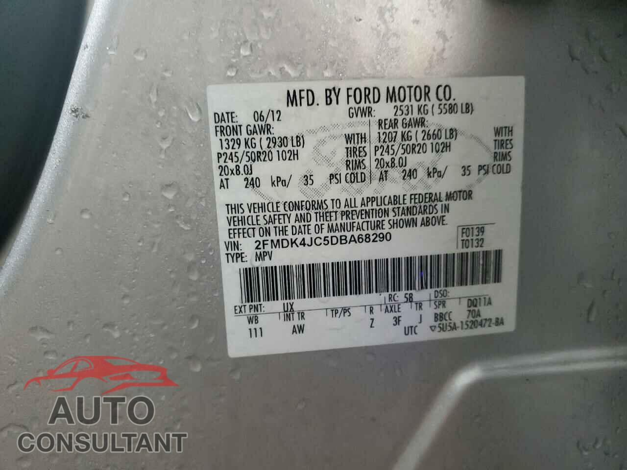 FORD EDGE 2013 - 2FMDK4JC5DBA68290