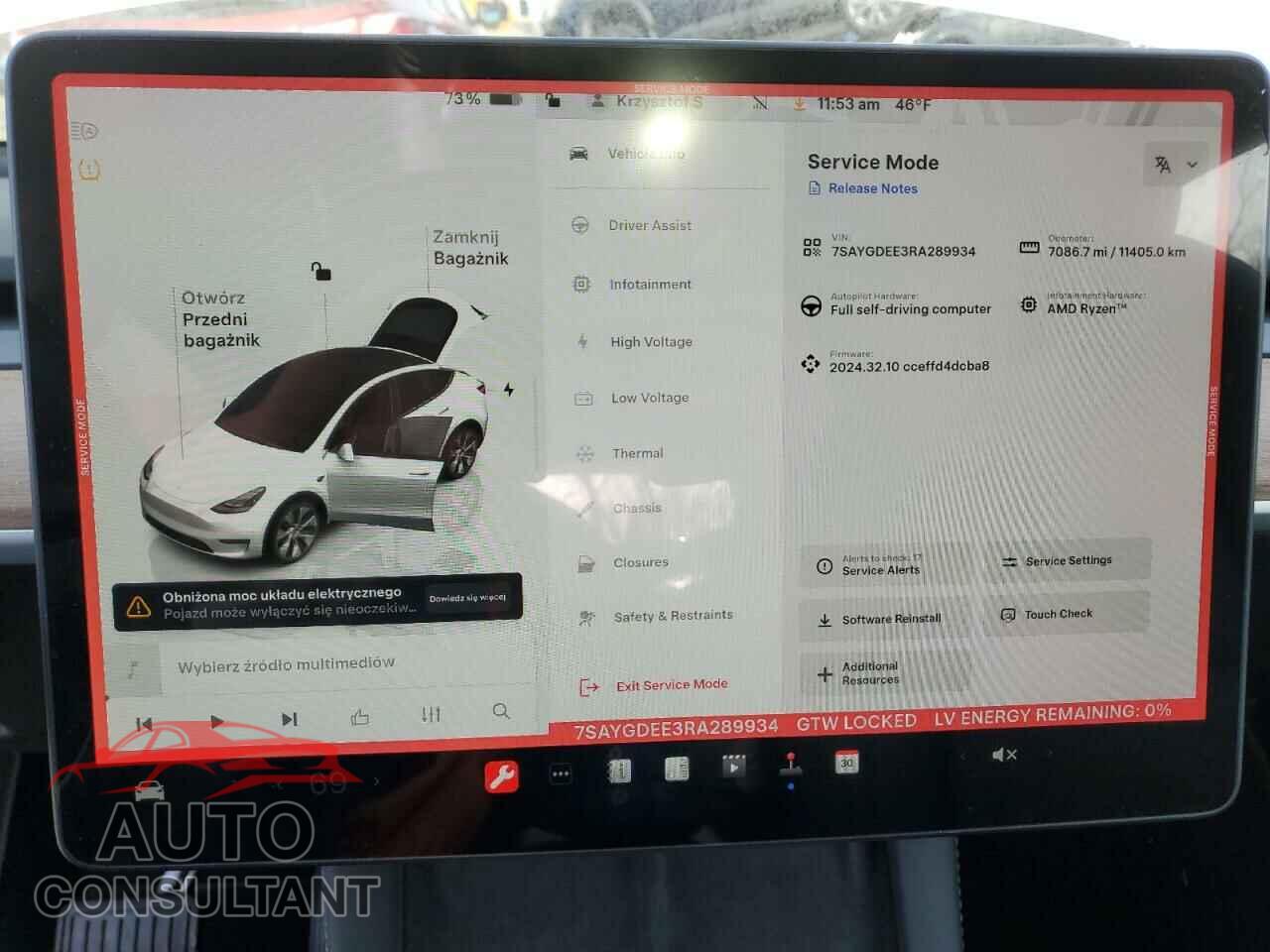 TESLA MODEL Y 2024 - 7SAYGDEE3RA289934