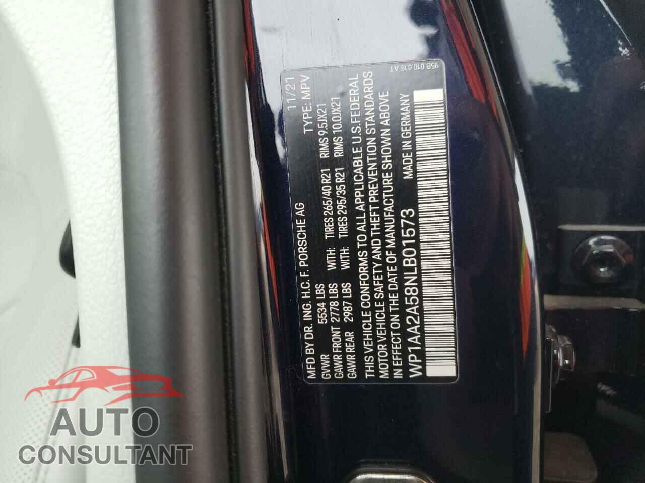 PORSCHE MACAN 2022 - WP1AA2A58NLB01573