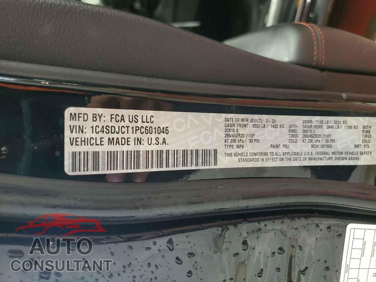 DODGE DURANGO 2023 - 1C4SDJCT1PC601046