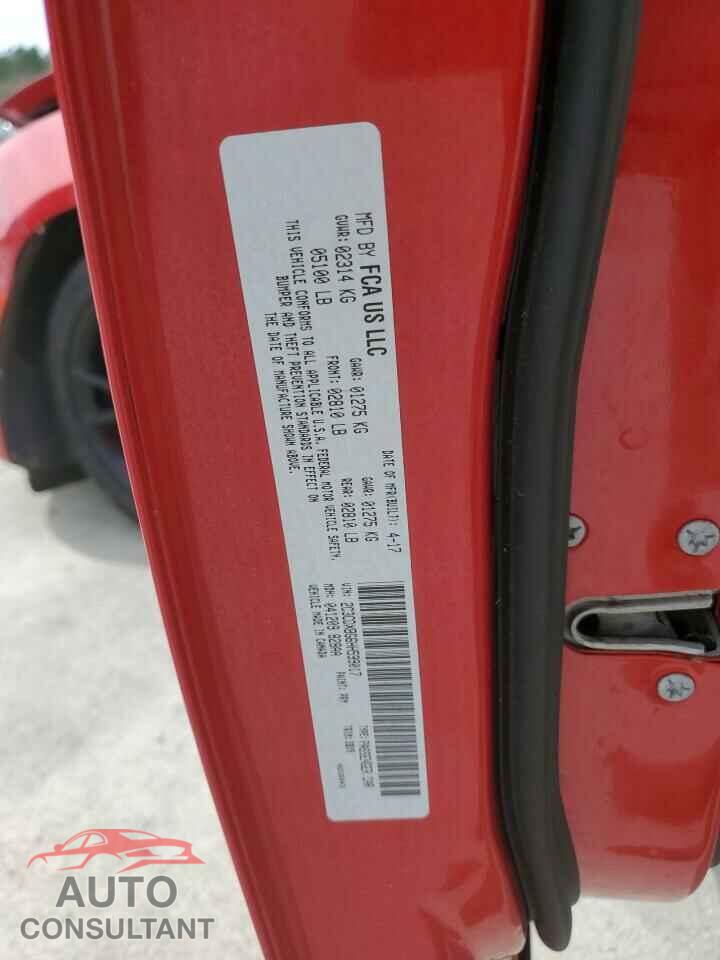 DODGE CHARGER 2017 - 2C3CDXBG6HH599017