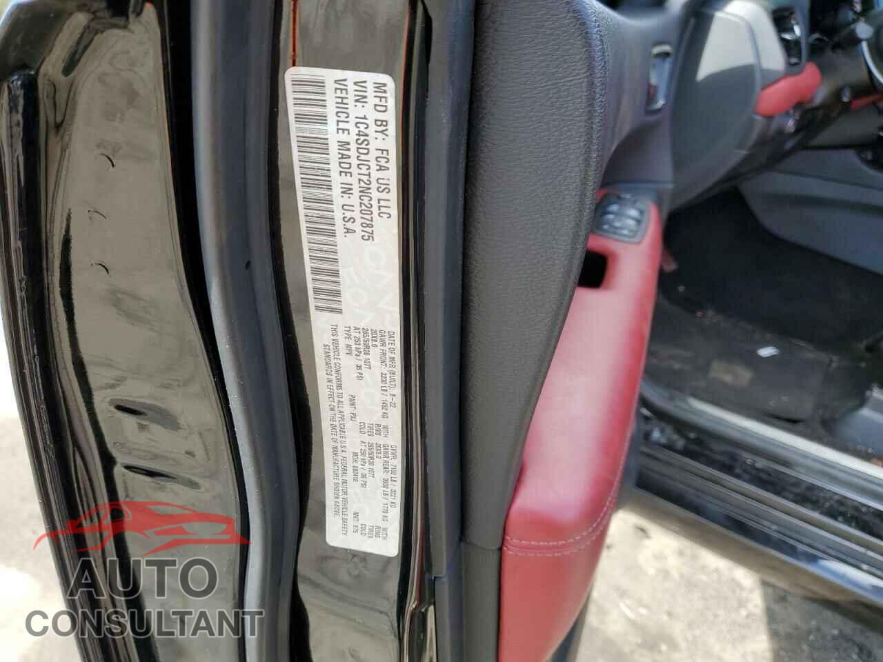 DODGE DURANGO 2022 - 1C4SDJCT2NC207875