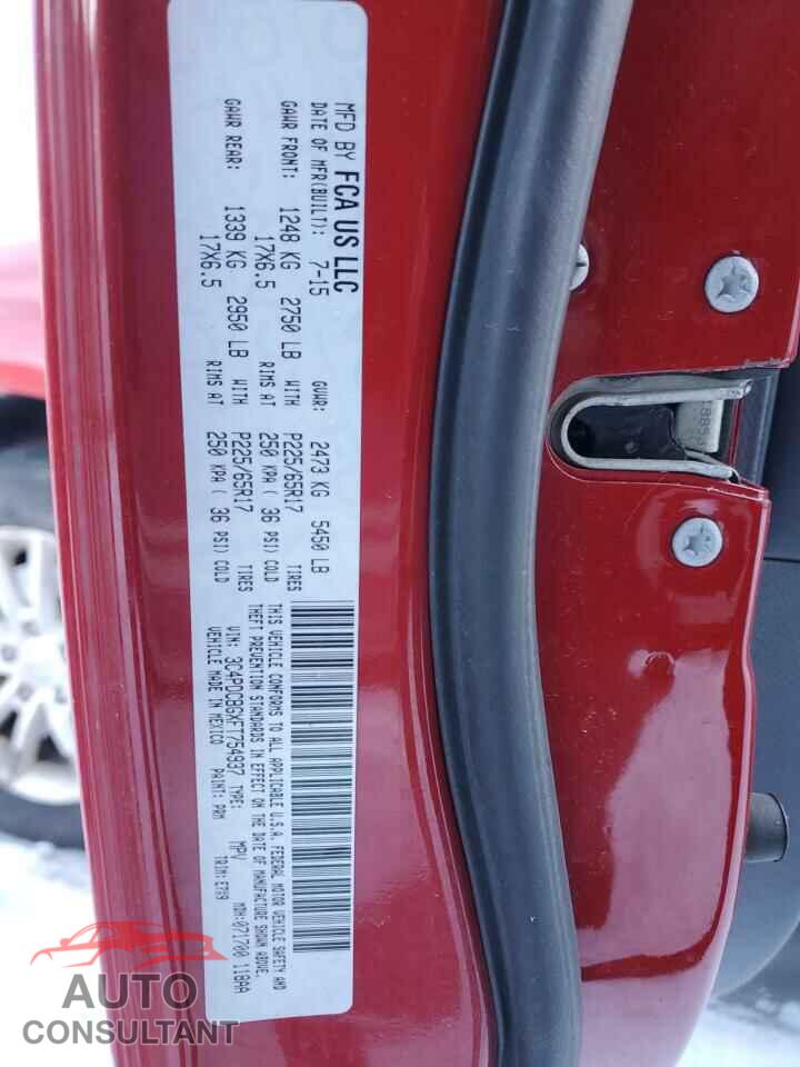 DODGE JOURNEY 2015 - 3C4PDCBGXFT754937