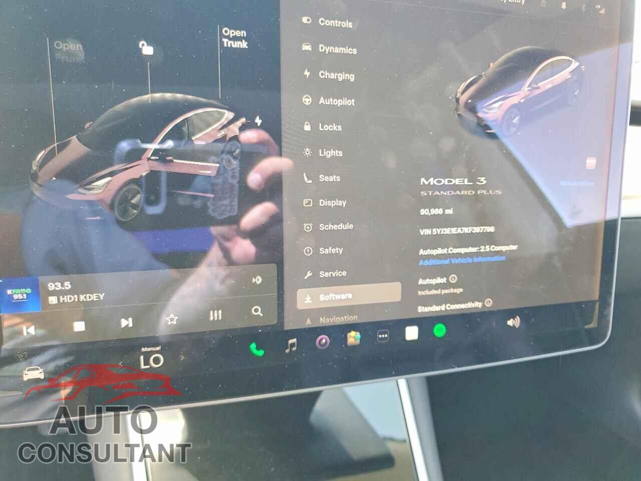 TESLA MODEL 3 2019 - 5YJ3E1EA7KF397796