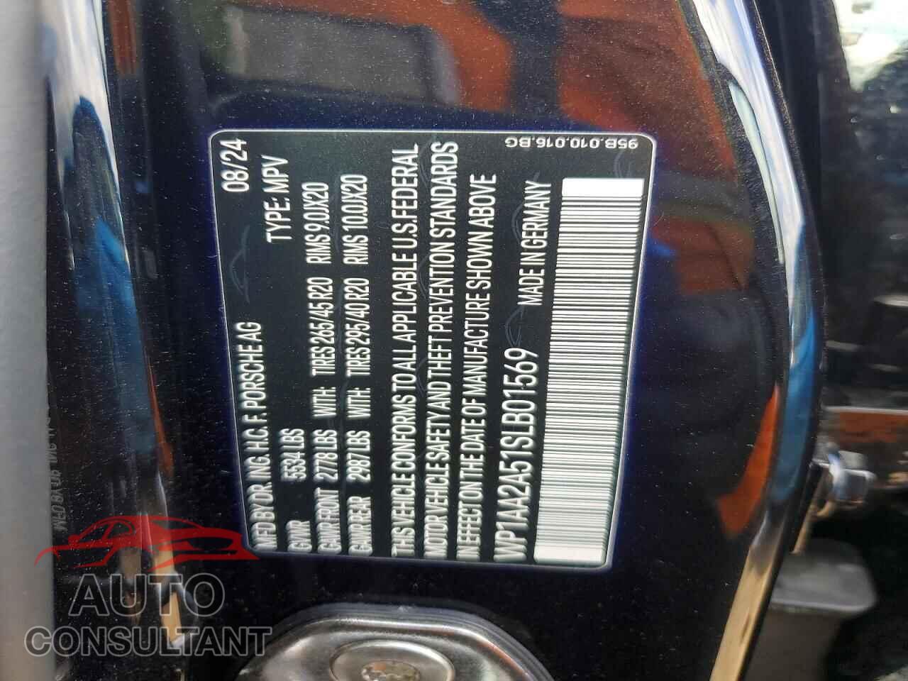 PORSCHE MACAN 2025 - WP1AA2A51SLB01569