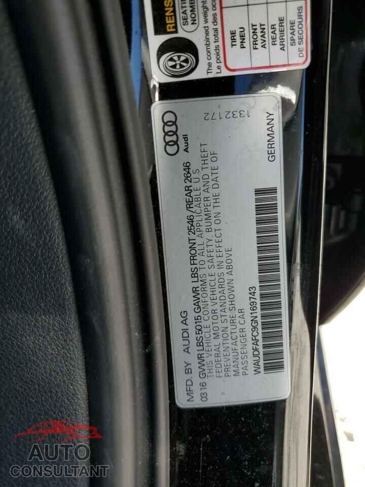 AUDI A6 2016 - WAUDFAFC9GN169743
