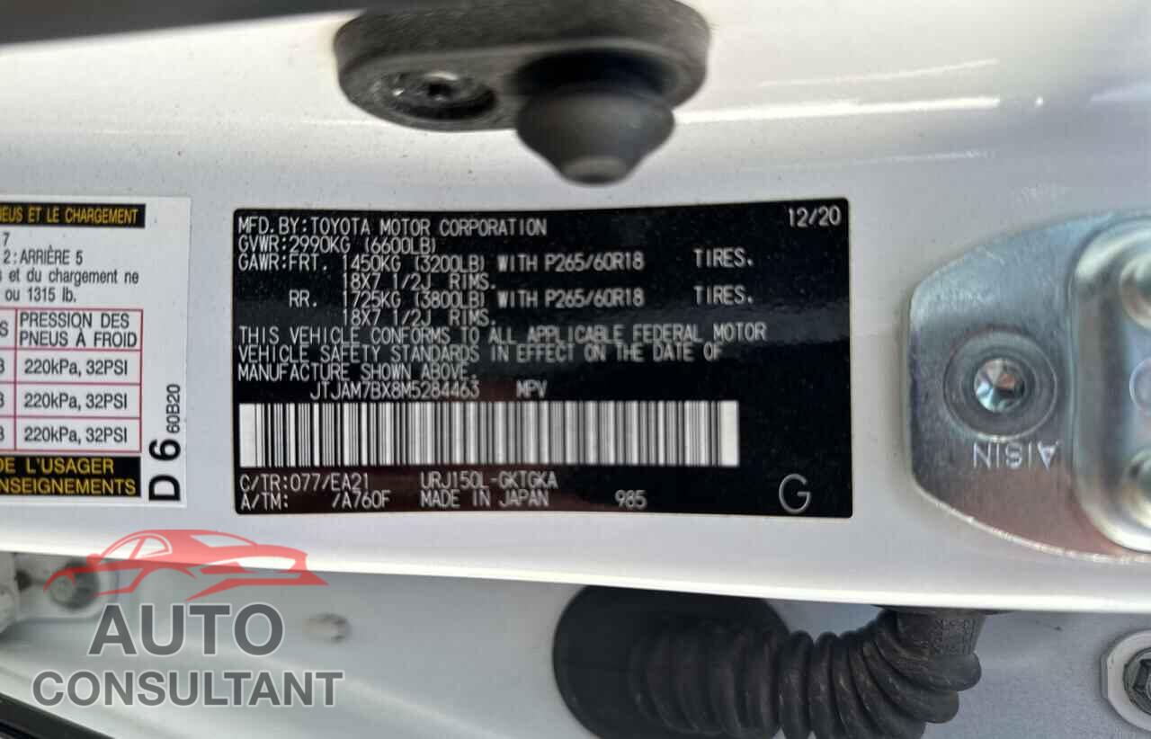 LEXUS GX 2021 - JTJAM7BX8M5284463