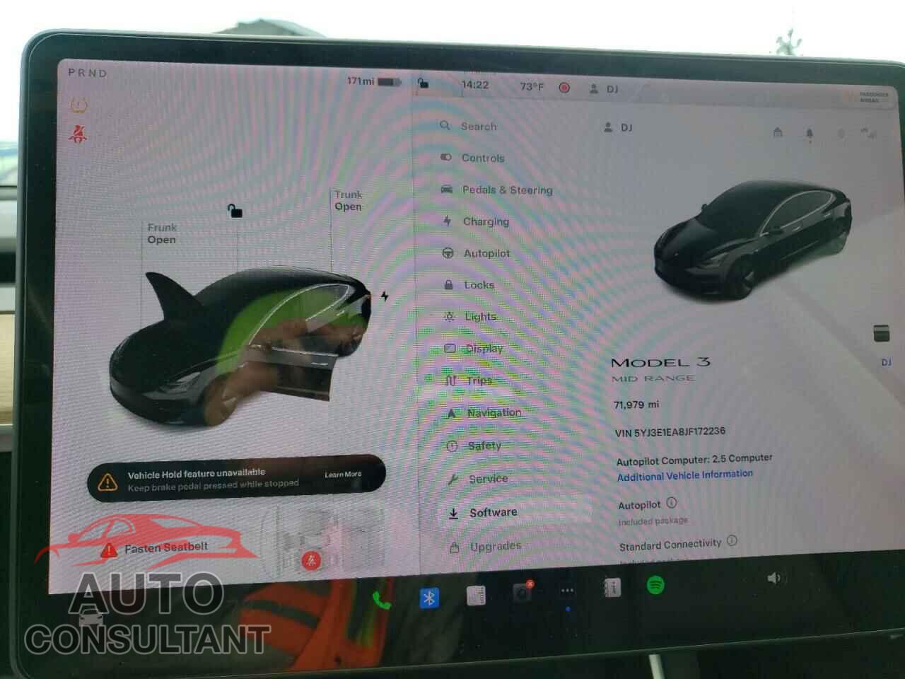 TESLA MODEL 3 2018 - 5YJ3E1EA8JF172236