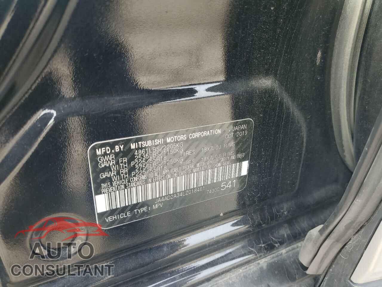 MITSUBISHI OUTLANDER 2020 - JA4AD2A34LZ018461