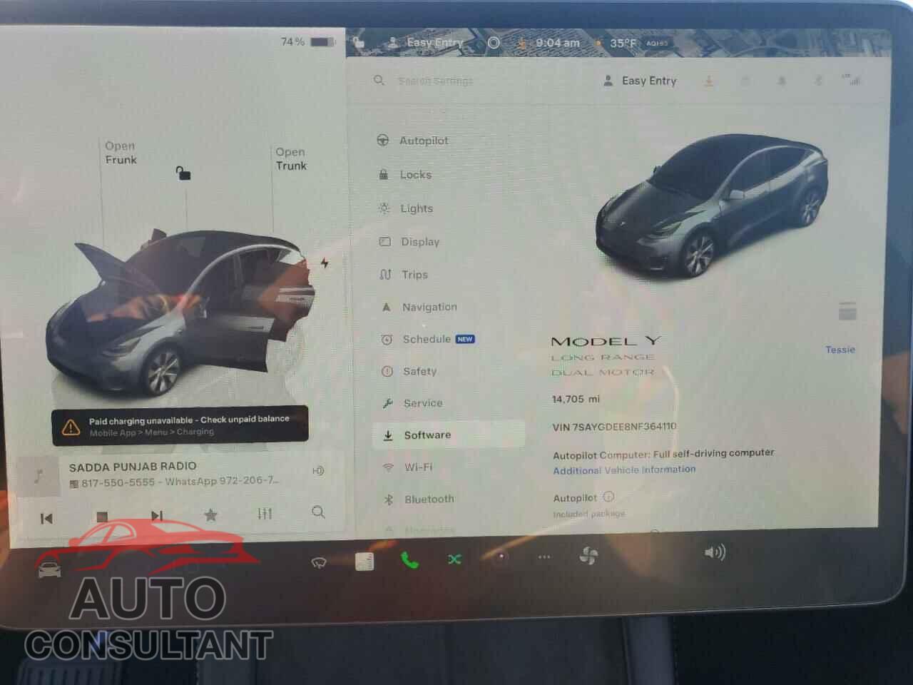 TESLA MODEL Y 2022 - 7SAYGDEE8NF364110