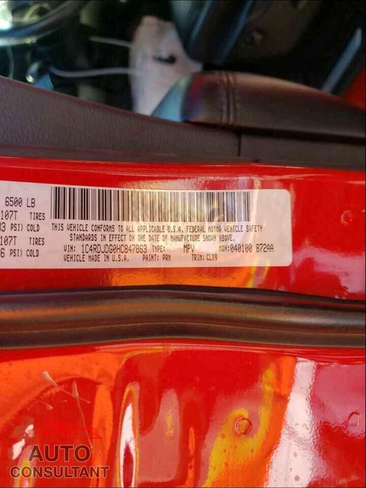 DODGE DURANGO 2017 - 1C4RDJDG0HC847863