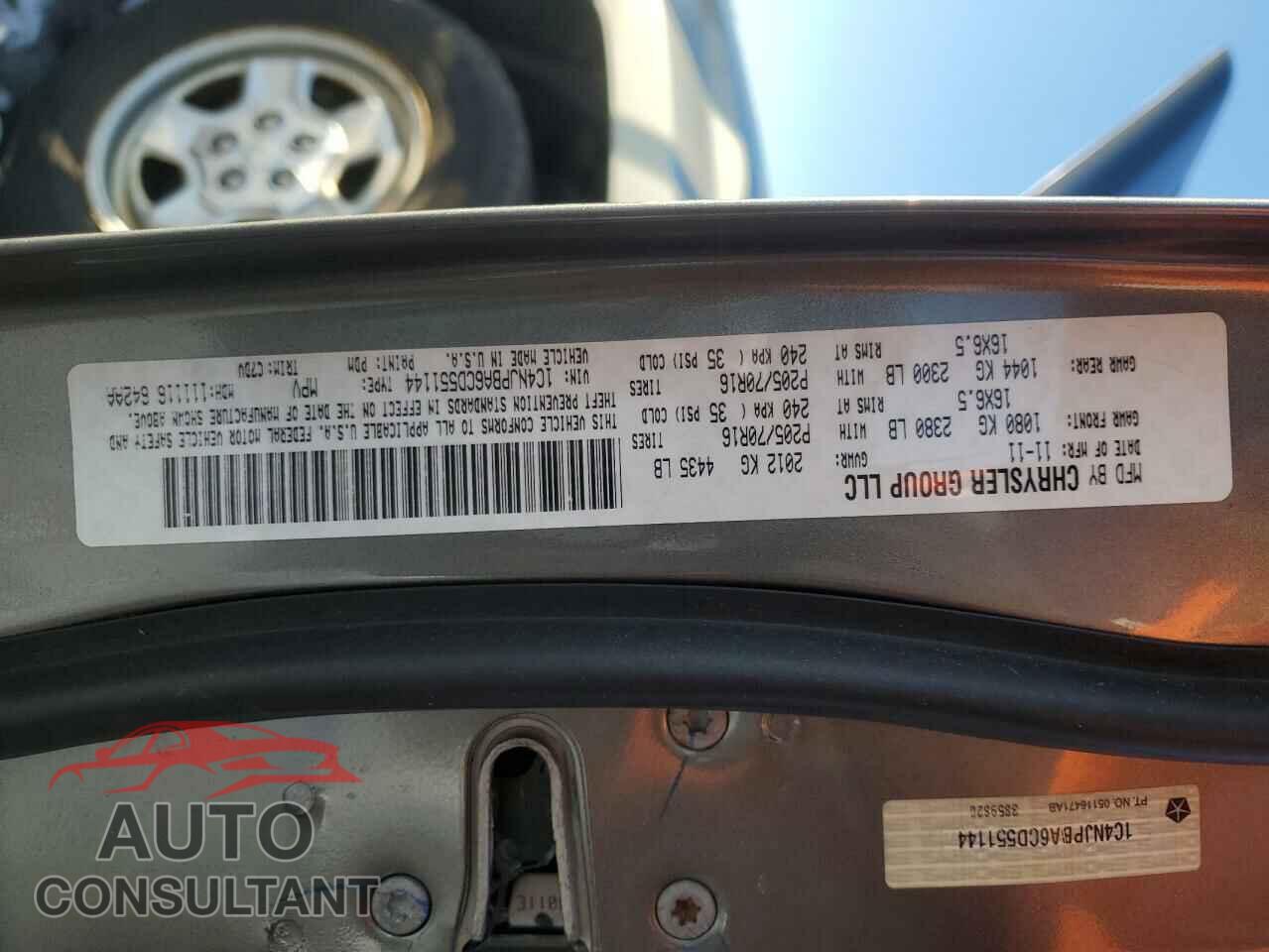 JEEP PATRIOT 2012 - 1C4NJPBA6CD551144
