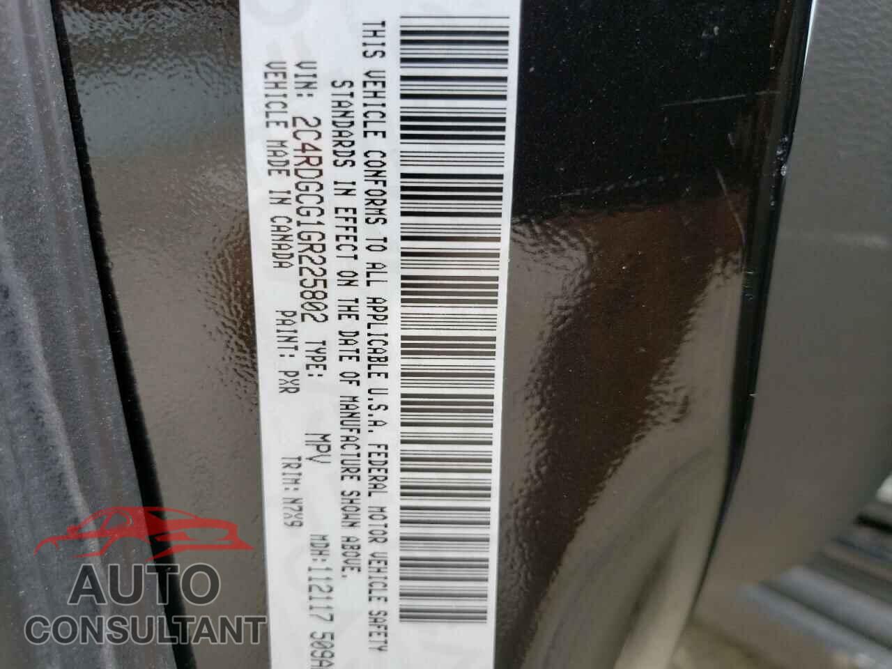 DODGE GRAND CARA 2016 - 2C4RDGCG1GR225802