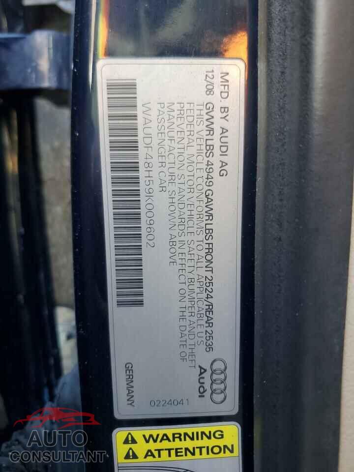 AUDI A4 2009 - WAUDF48H59K009602