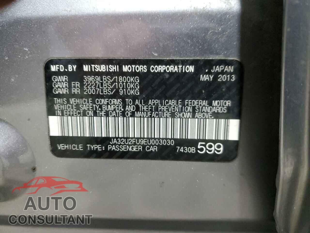 MITSUBISHI LANCER 2014 - JA32U2FU9EU003030