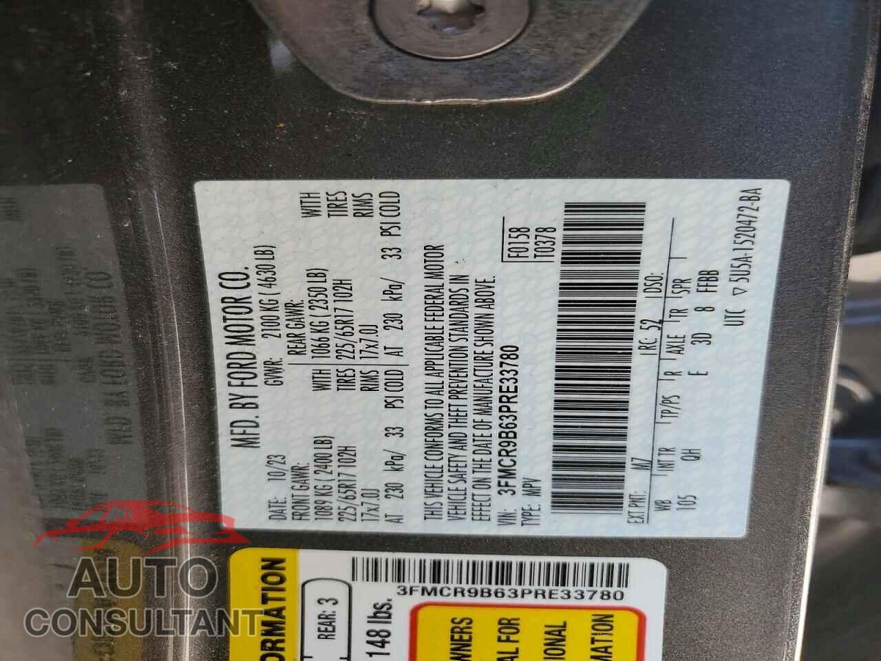 FORD BRONCO 2023 - 3FMCR9B63PRE33780