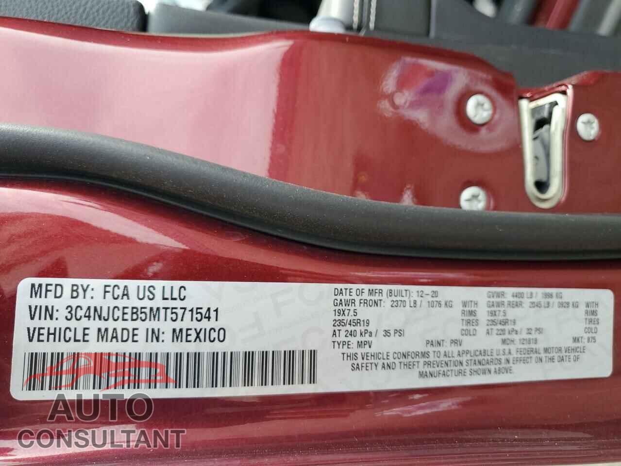 JEEP COMPASS 2021 - 3C4NJCEB5MT571541