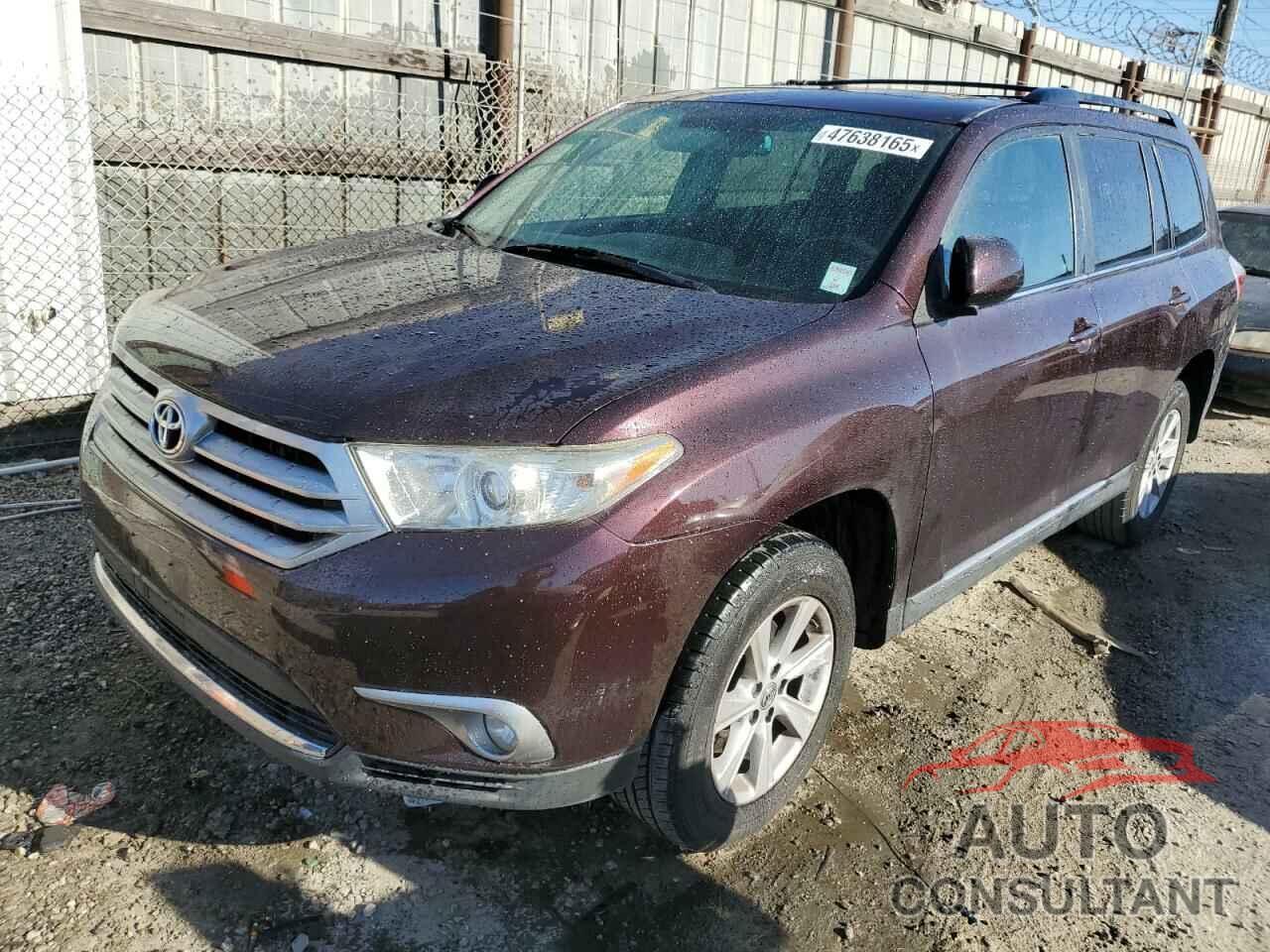 TOYOTA HIGHLANDER 2012 - 5TDZA3EHXCS027275