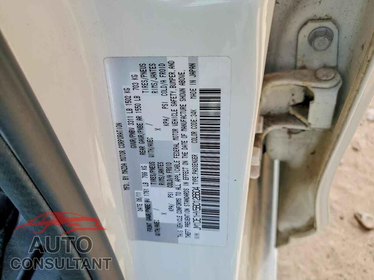MAZDA 2 2011 - JM1DE1HY5B0126604
