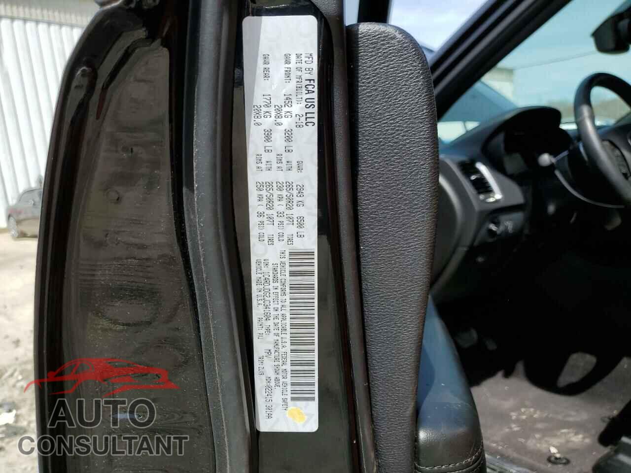 DODGE DURANGO 2018 - 1C4RDJDG2JC341604