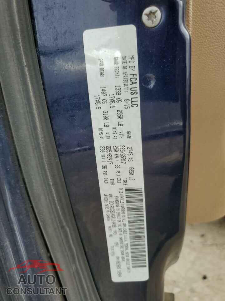 DODGE CARAVAN 2016 - 2C4RDGBG4GR114498