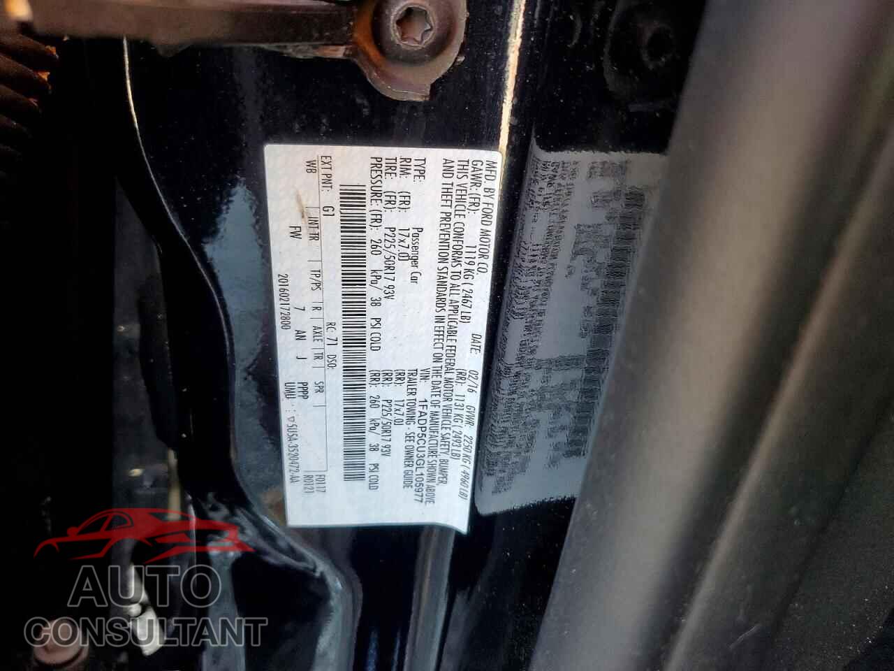 FORD CMAX 2016 - 1FADP5CU3GL105977