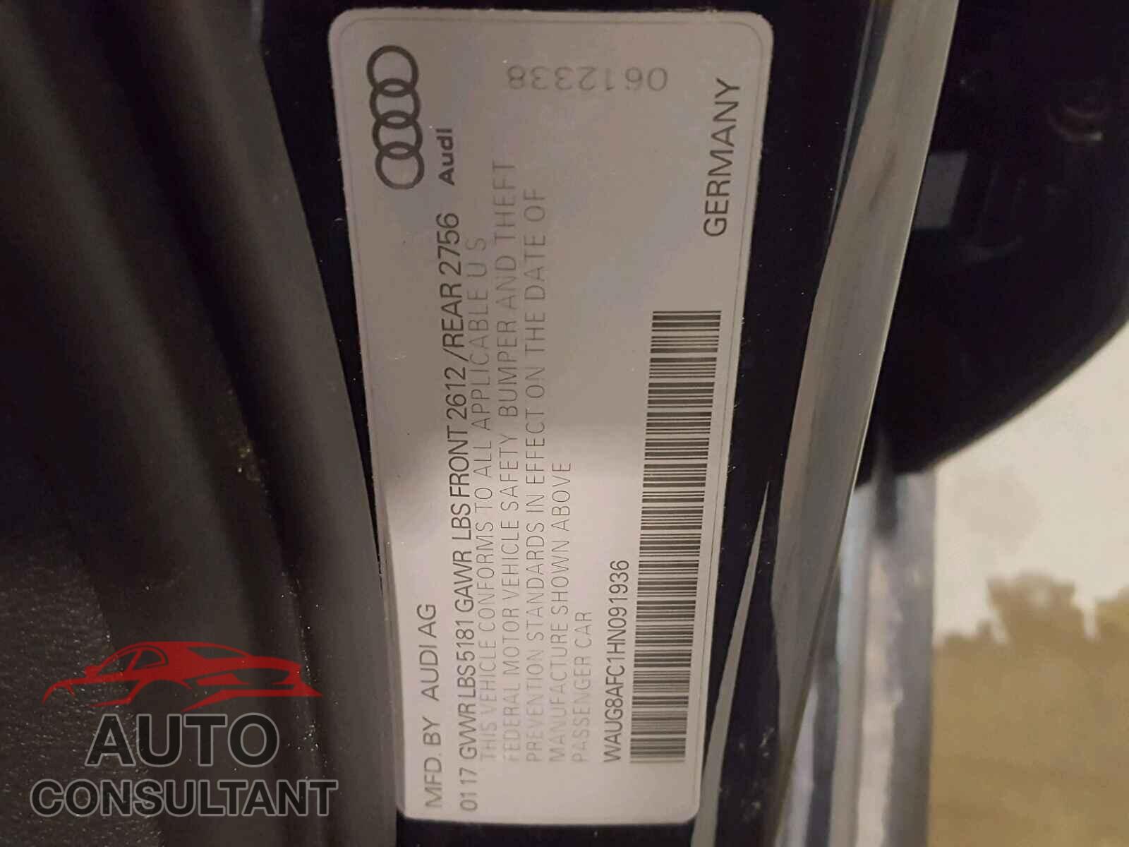 AUDI A6 2017 - WAUG8AFC1HN091936