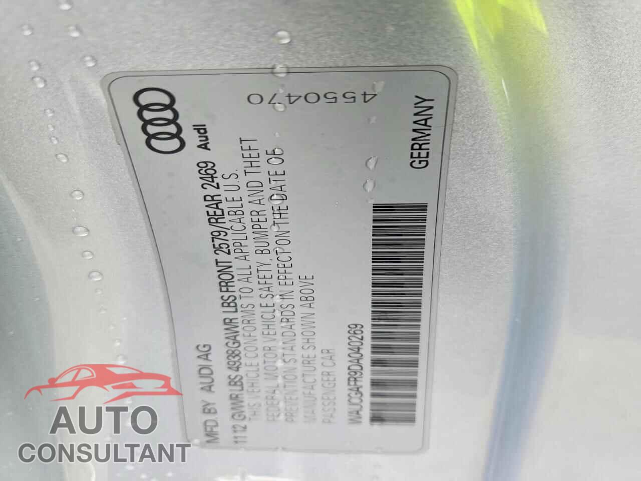 AUDI S5/RS5 2013 - WAUCGAFR9DA040269
