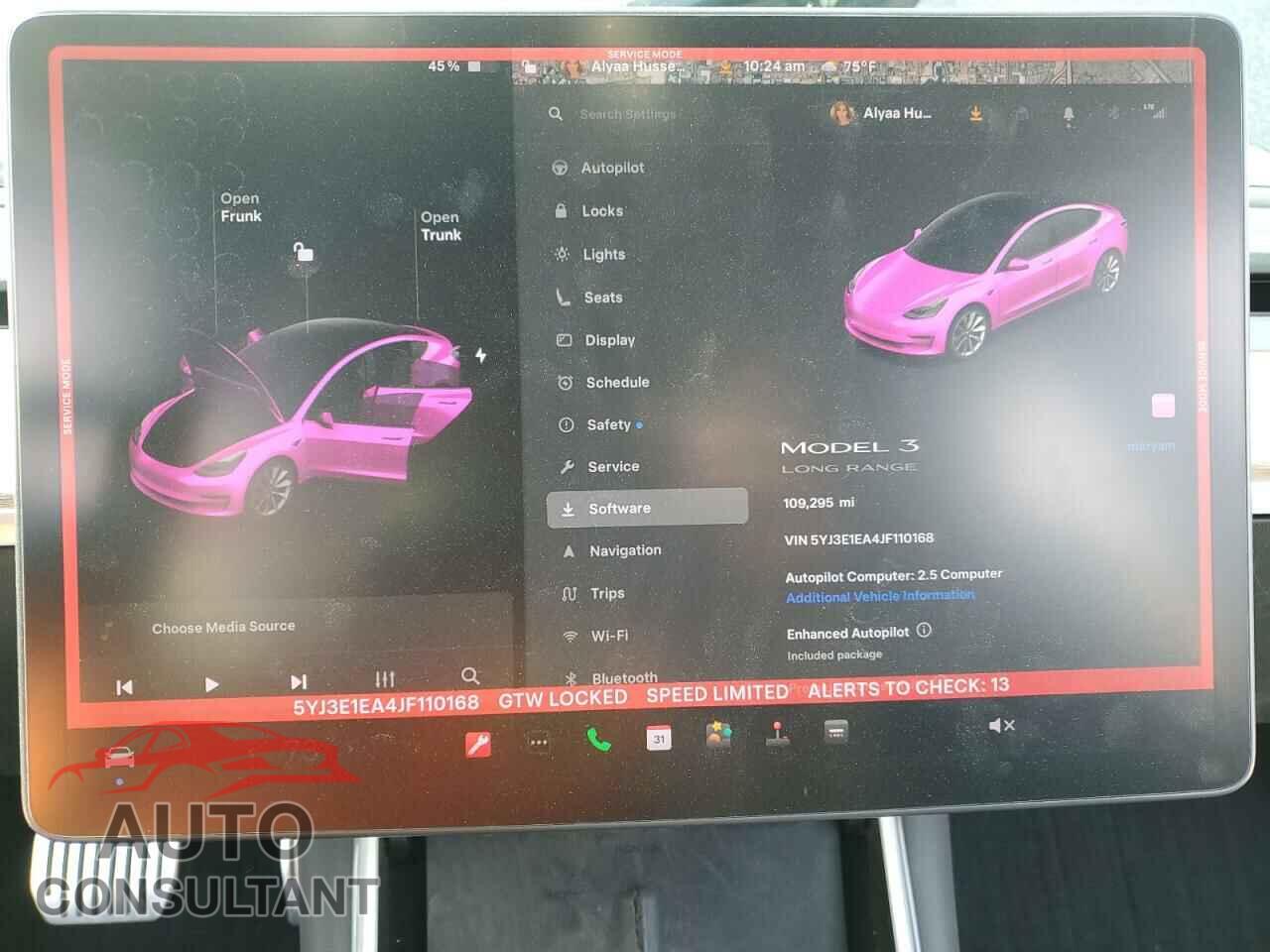 TESLA MODEL 3 2018 - 5YJ3E1EA4JF110168