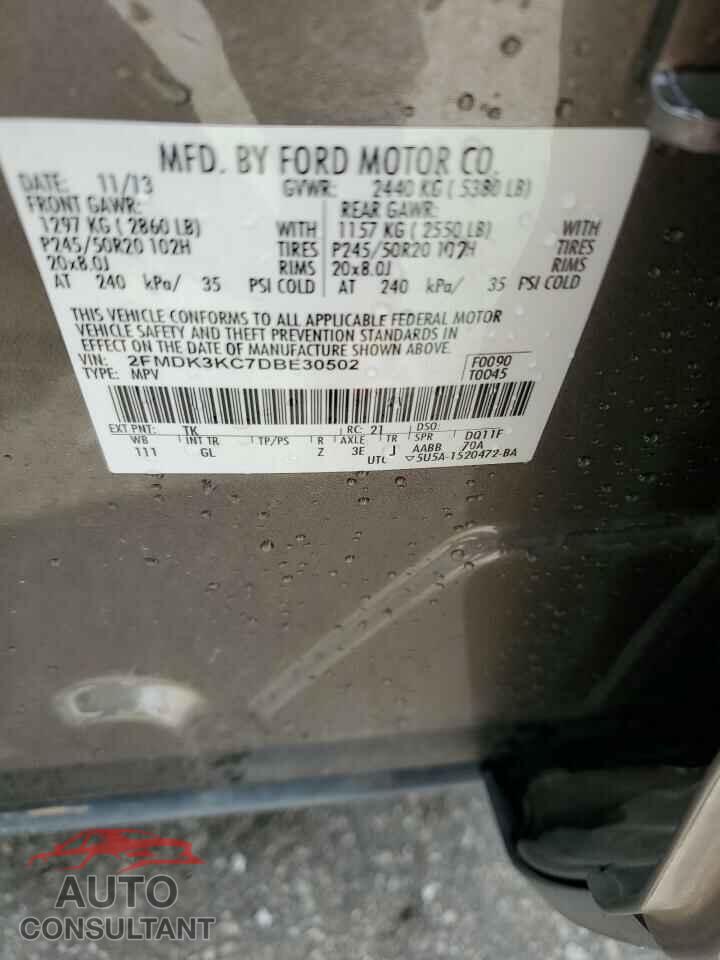 FORD EDGE 2013 - 2FMDK3KC7DBE30502