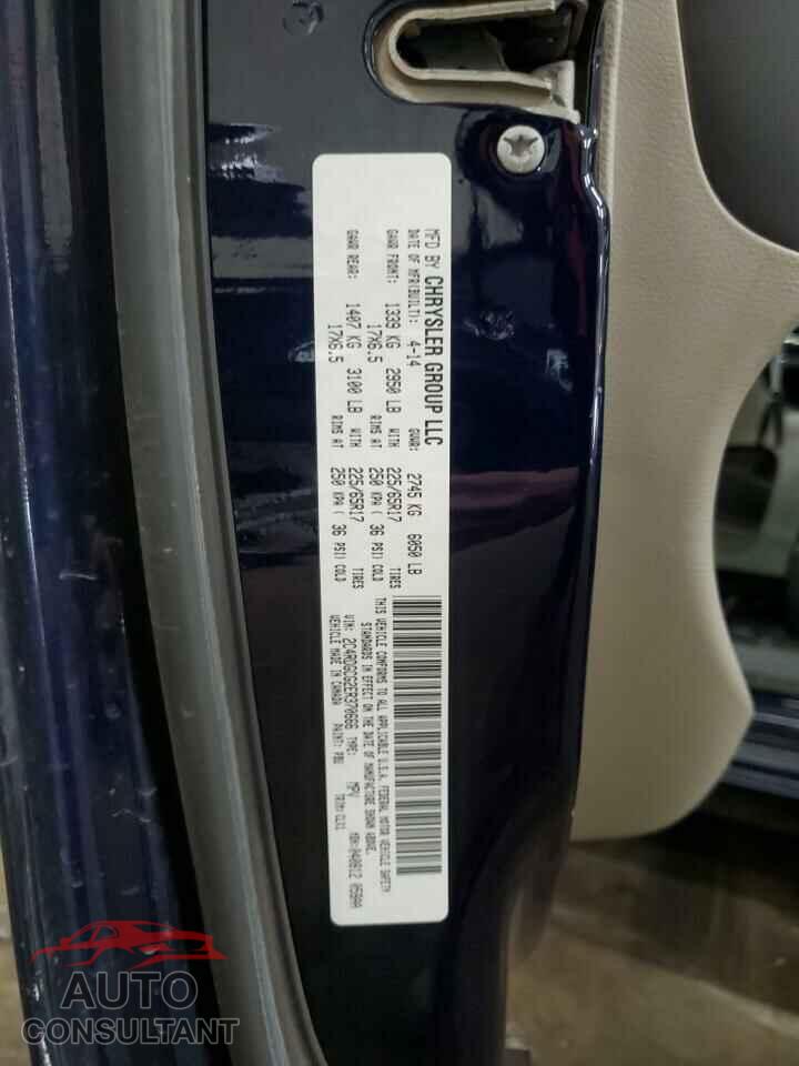 DODGE CARAVAN 2014 - 2C4RDGCG2ER370666