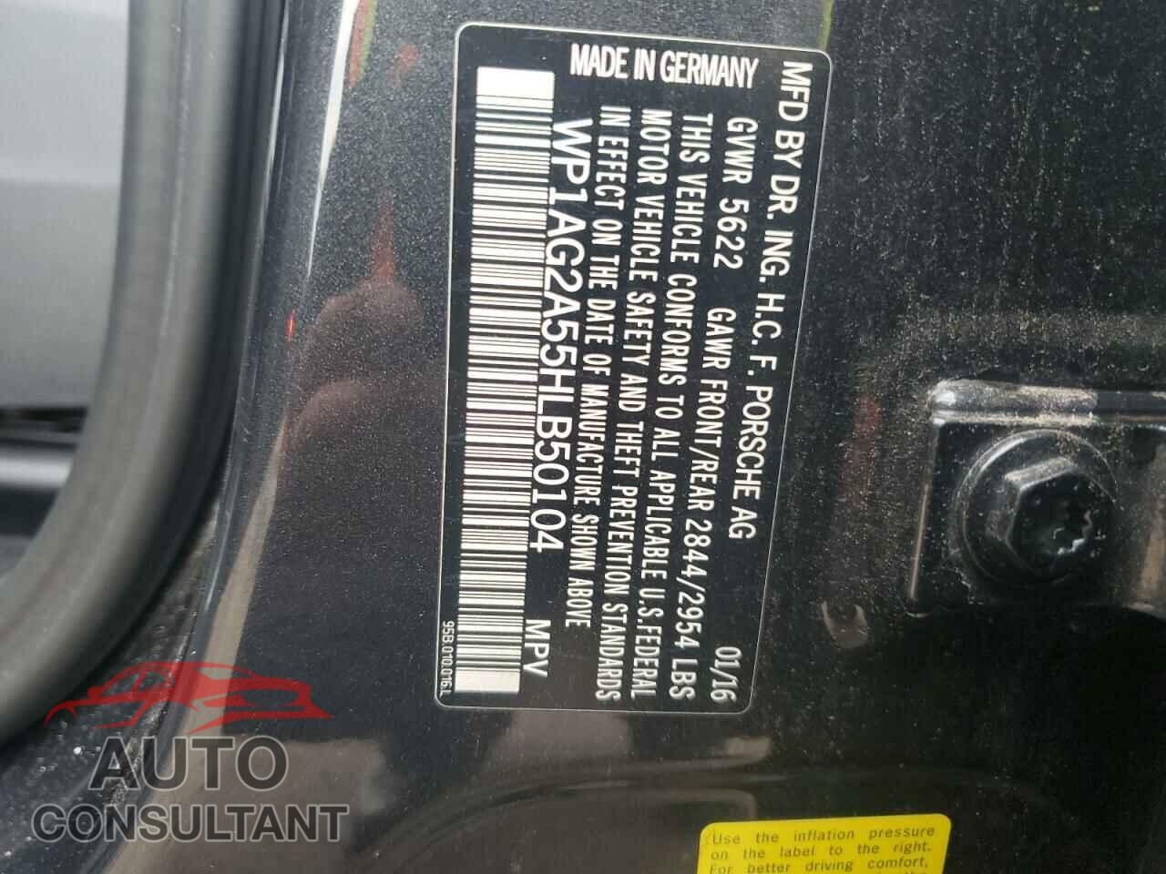 PORSCHE MACAN 2017 - WP1AG2A55HLB50104