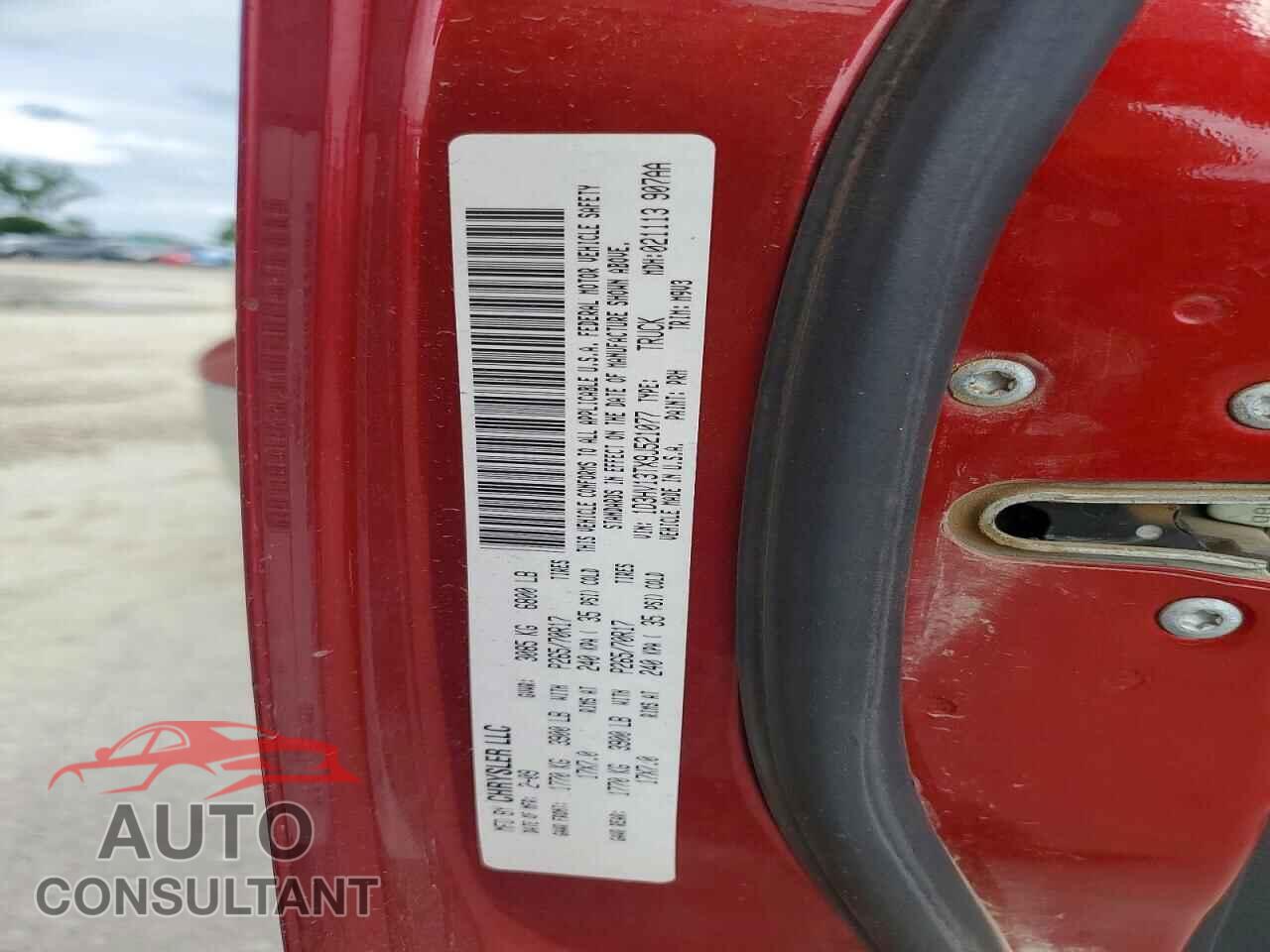 DODGE RAM 1500 2009 - 1D3HV13TX9J521077