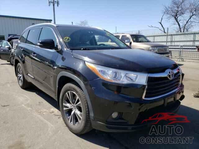 TOYOTA HIGHLANDER 2016 - 5TDJKRFHXGS332678