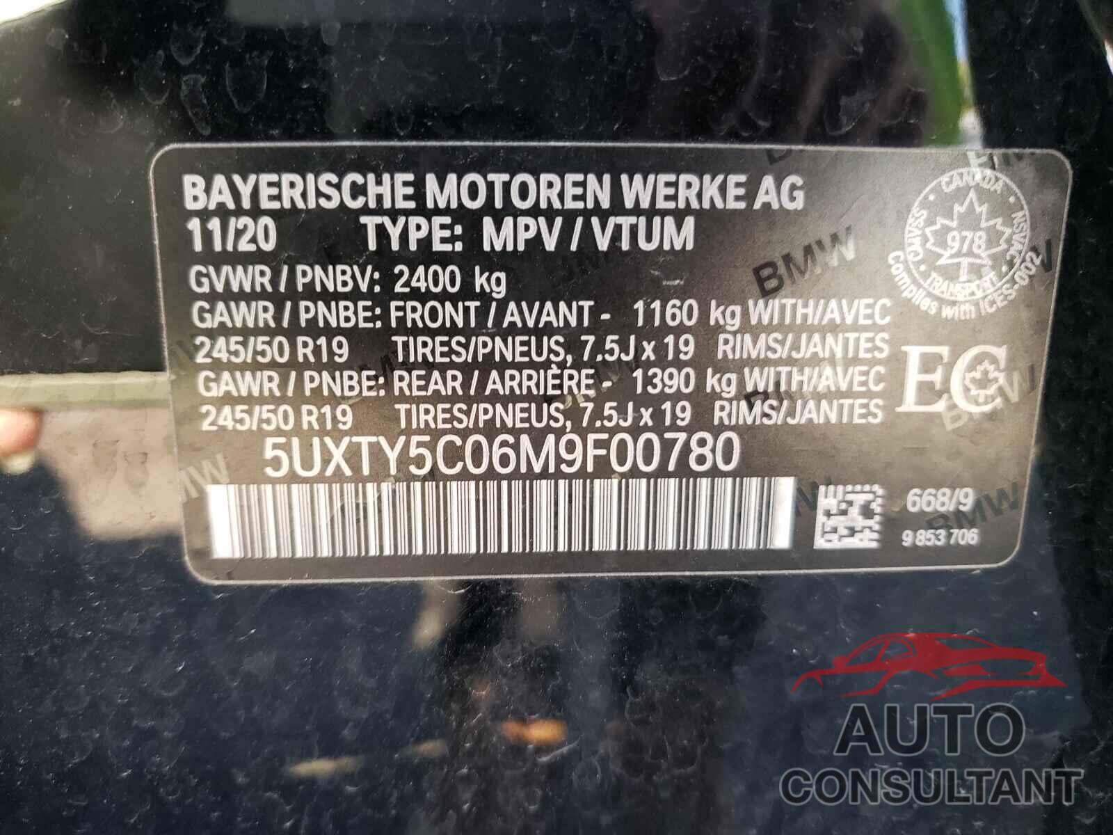 BMW X3 2021 - 5UXTY5C06M9F00780