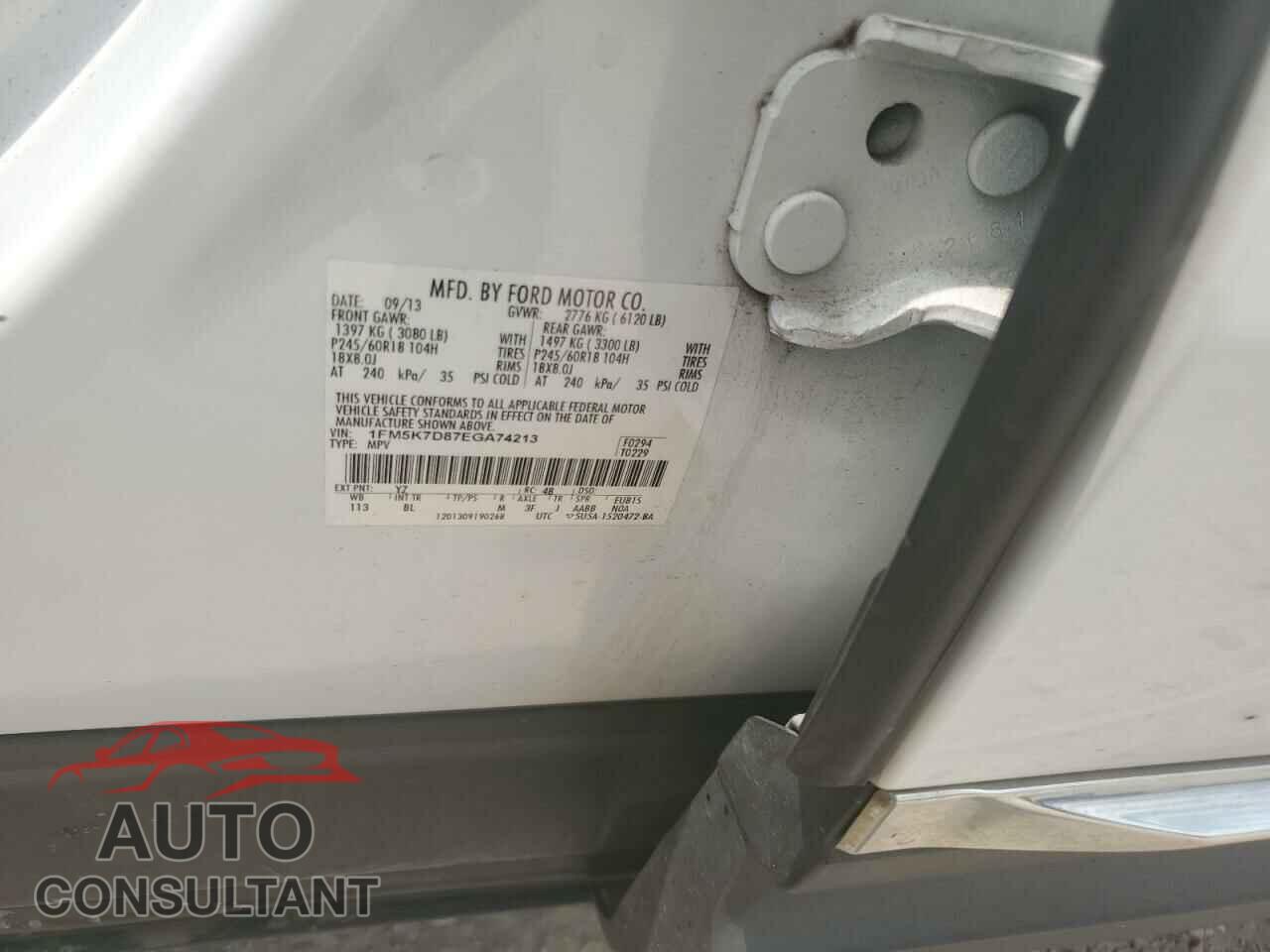 FORD EXPLORER 2014 - 1FM5K7D87EGA74213