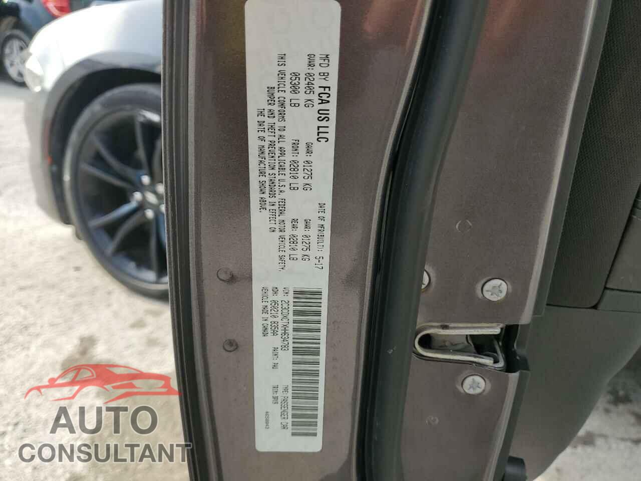 DODGE CHARGER 2017 - 2C3CDXCTXHH634783