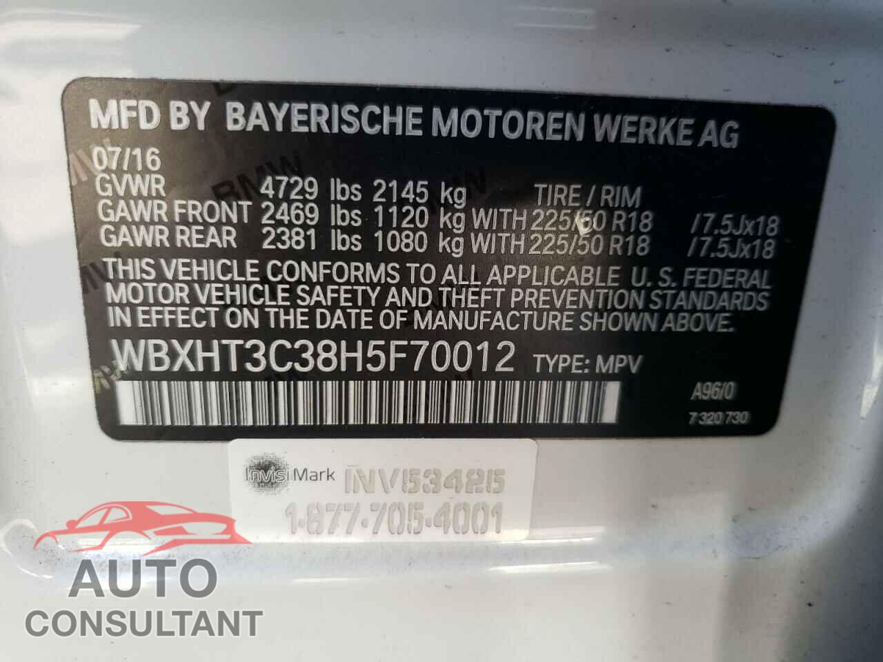 BMW X1 2017 - WBXHT3C38H5F70012