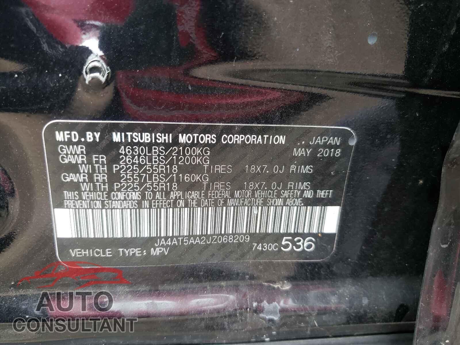 MITSUBISHI ECLIPSE 2018 - JA4AT5AA2JZ068209