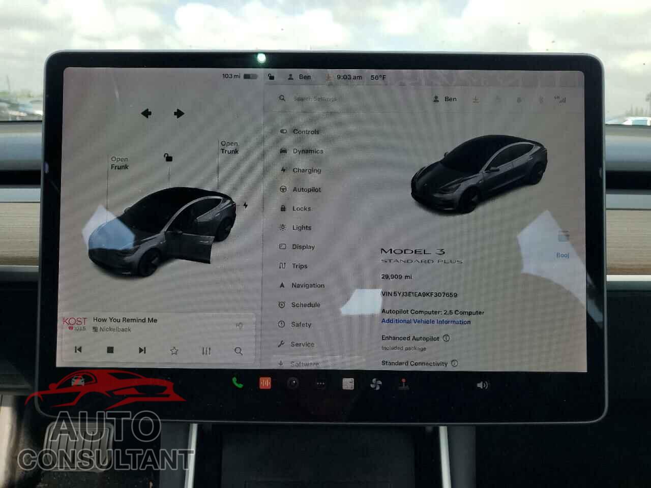 TESLA MODEL 3 2019 - 5YJ3E1EA9KF307659